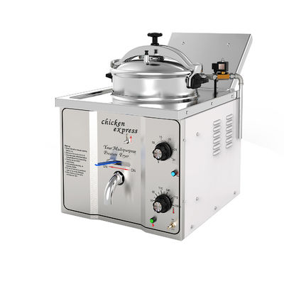Механическая панель 16L 3KW 220V/110V Куриный экспресс Столовый верхний давление фритюр