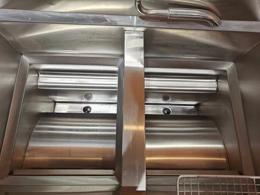 220В цифровой компьютерная панель Два горшка Четыре корзины Открыть Deep Fryer с фильтрацией