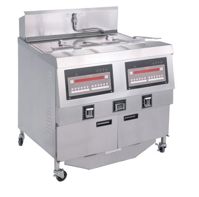220В цифровой компьютерная панель Два горшка Четыре корзины Открыть Deep Fryer с фильтрацией