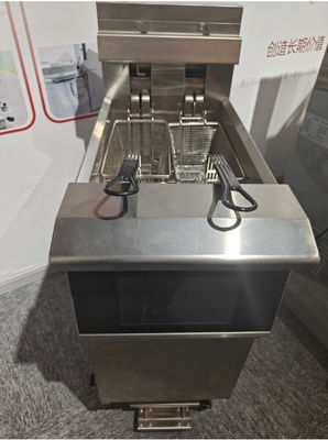 Один горшок Два корзины Умная сенсорная панель 14KW 380V Электрический открытый глубокий фритюр