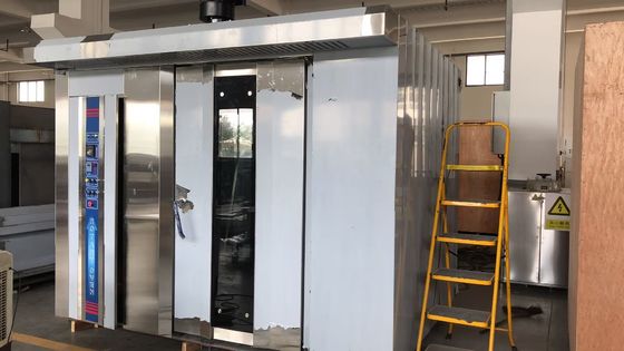 Электрический газ Дизельное масло 380V/220V 32 Подносы Пекарня Ротационная печь с подносами и тележкой