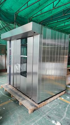 Электрический газ Дизельное масло 380V/220V 32 Подносы Пекарня Ротационная печь с подносами и тележкой